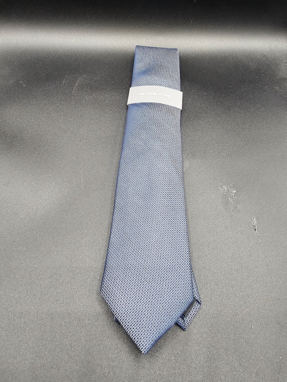 NWT Michael Kors Men's Blue Donlen Micro Silk Blend Neck Tie Professional